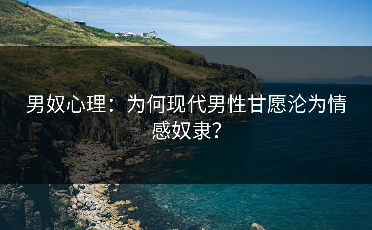 男奴心理：为何现代男性甘愿沦为情感奴隶？  第1张
